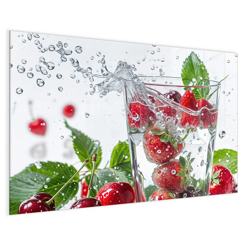 Magnettafel - Erdbeeren und Kirschen