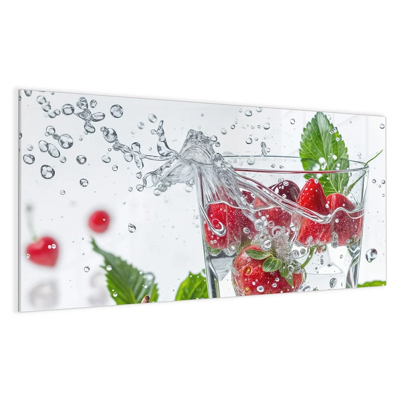Magnettafel - Erdbeeren und Kirschen