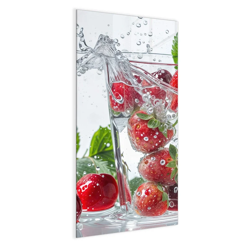 Magnettafel - Erdbeeren und Kirschen