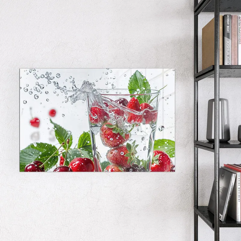 Magnettafel - Erdbeeren und Kirschen