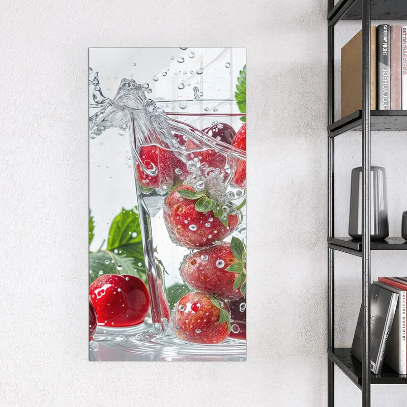 Magnettafel - Erdbeeren und Kirschen