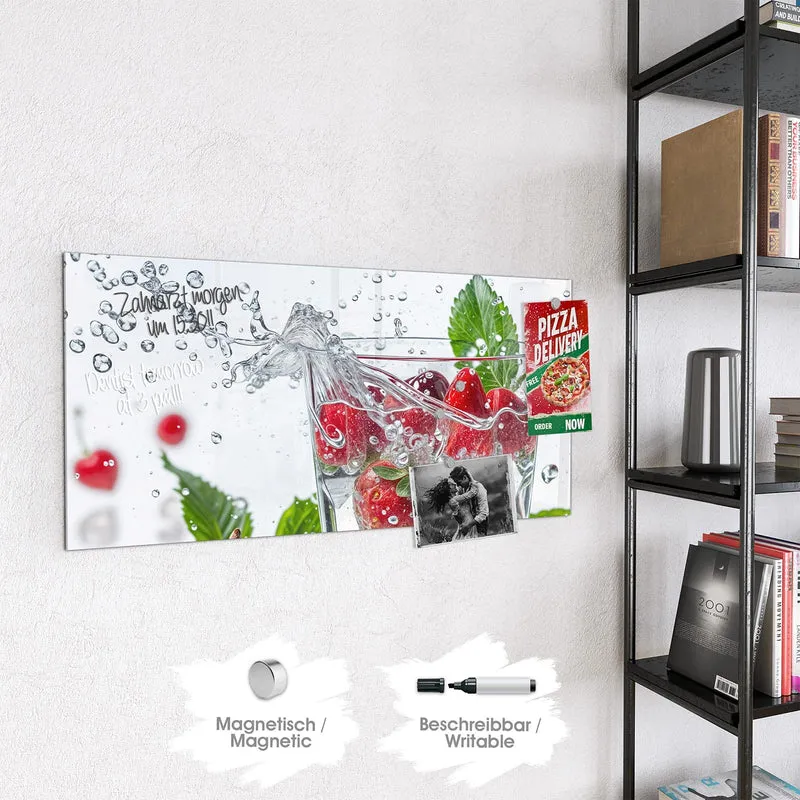 Magnettafel - Erdbeeren und Kirschen
