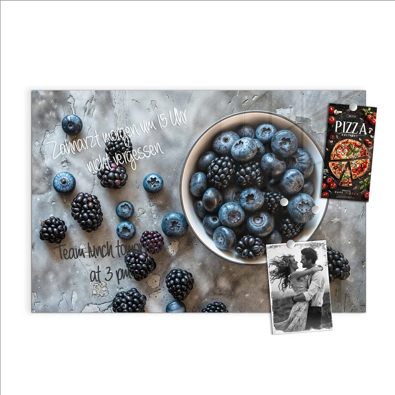 Magnettafel - Schale mit Blaubeeren
