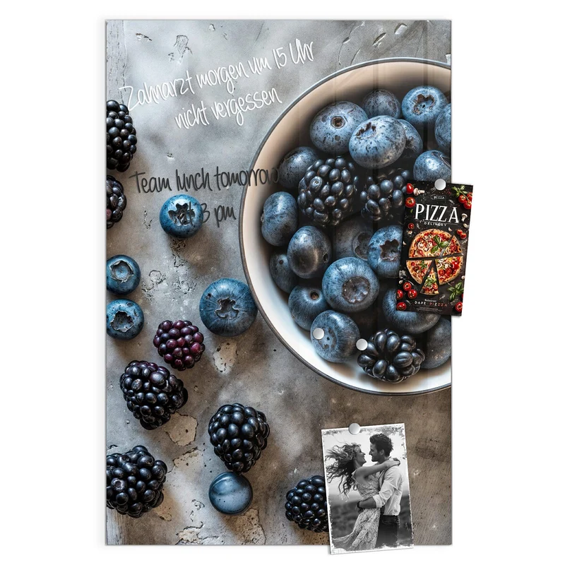 Magnettafel - Schale mit Blaubeeren
