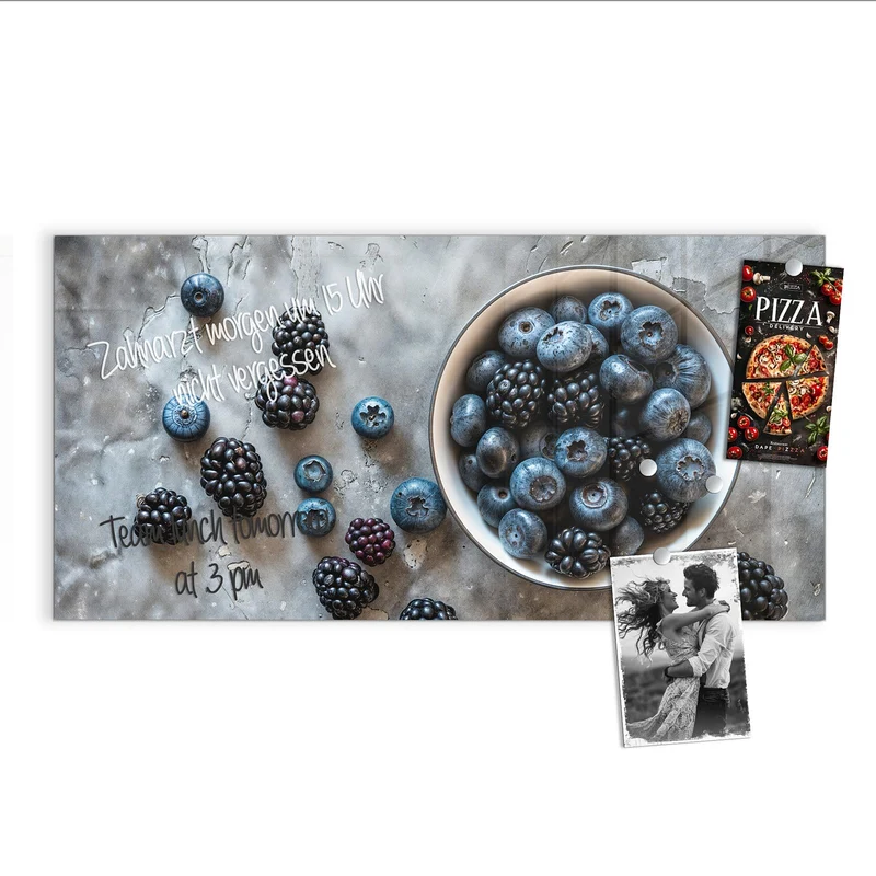 Magnettafel - Schale mit Blaubeeren