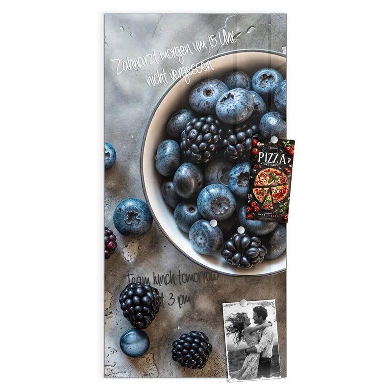 Magnettafel - Schale mit Blaubeeren