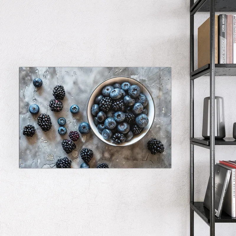 Magnettafel - Schale mit Blaubeeren