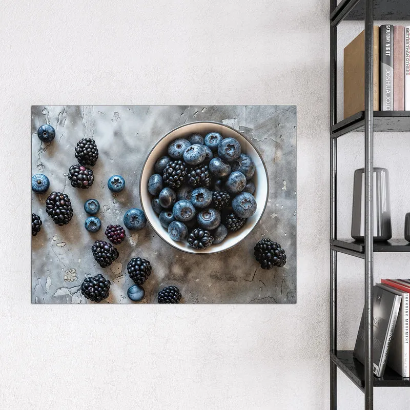 Magnettafel - Schale mit Blaubeeren