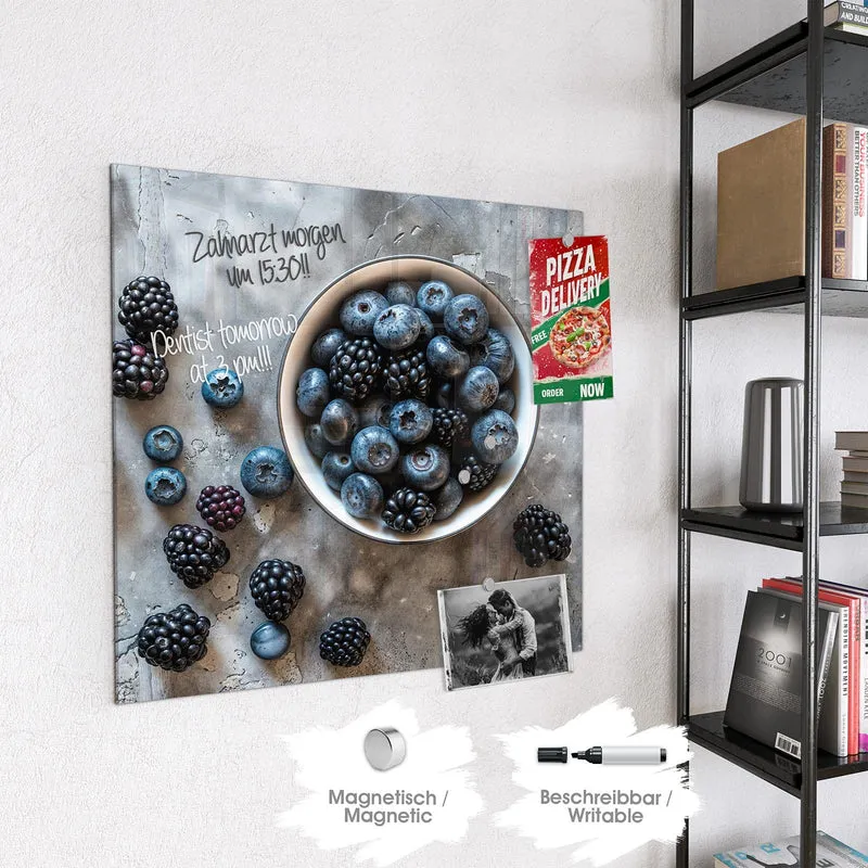 Magnettafel - Schale mit Blaubeeren