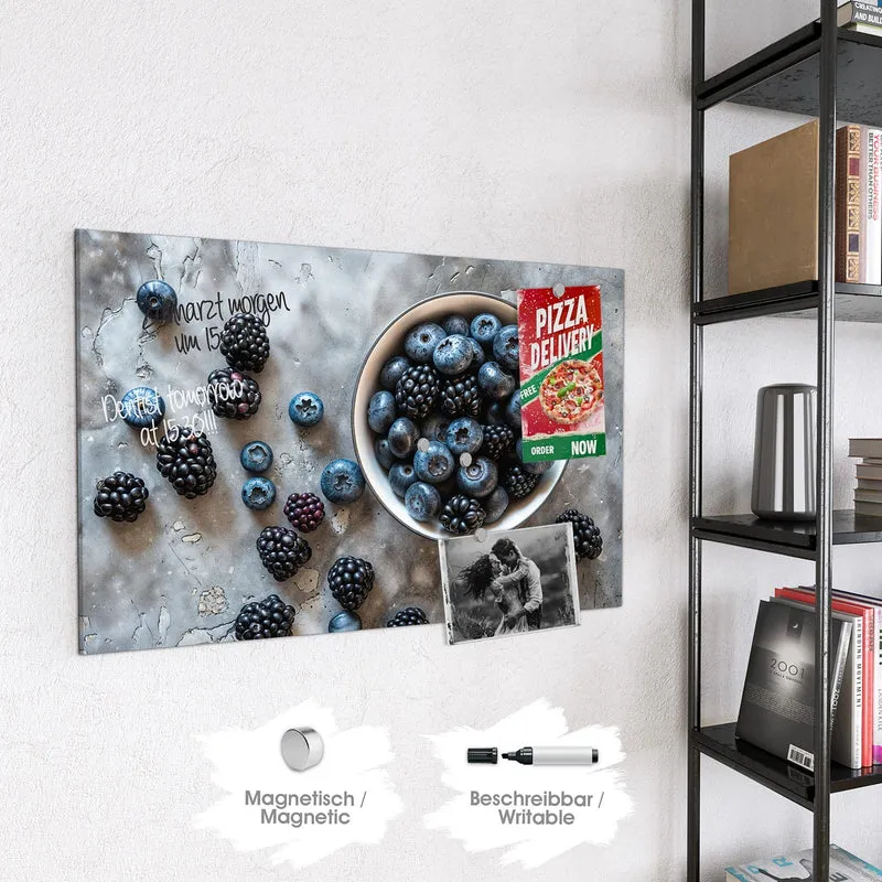 Magnettafel - Schale mit Blaubeeren