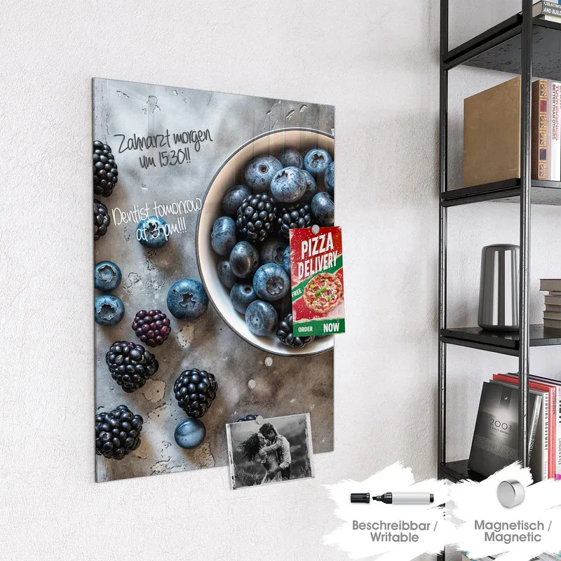 Magnettafel - Schale mit Blaubeeren