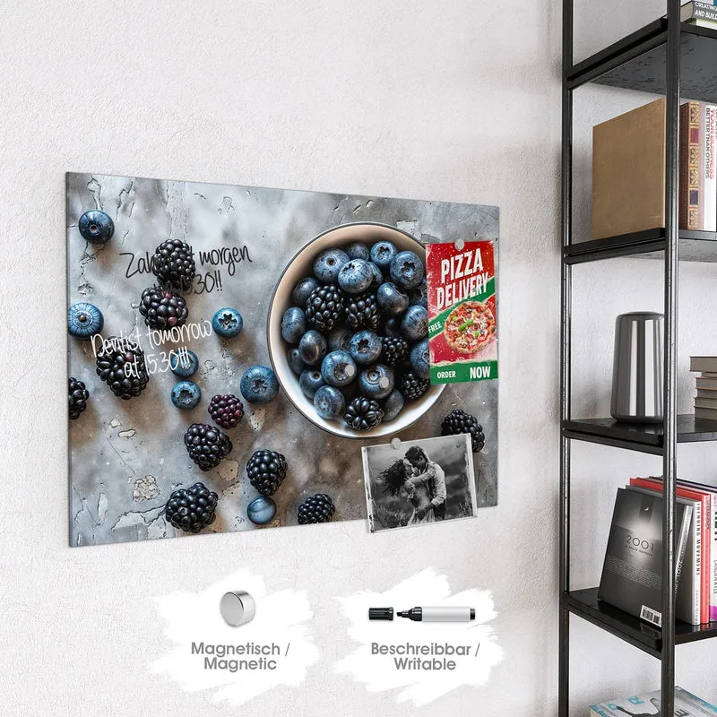 Magnettafel - Schale mit Blaubeeren