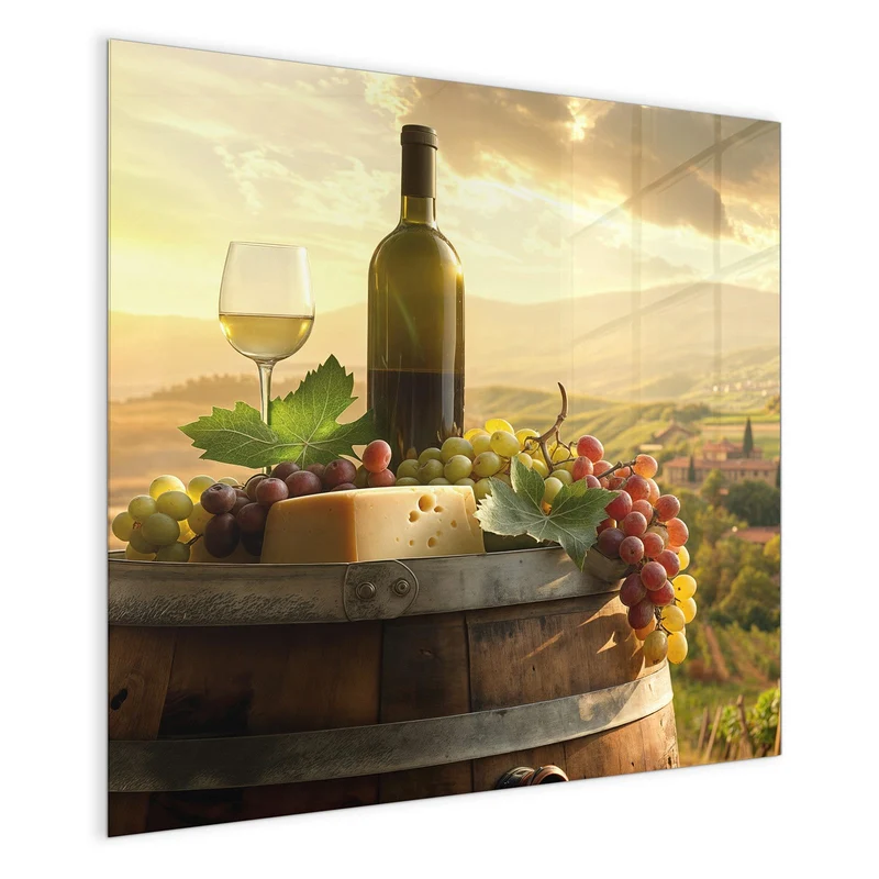 Magnettafel - Wein und Käse
