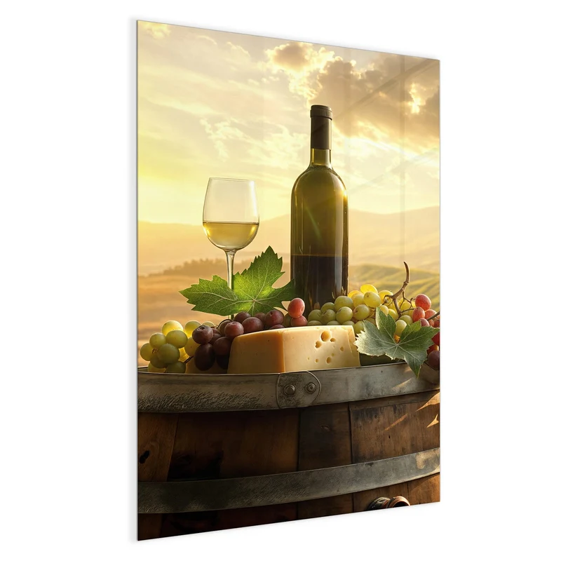 Magnettafel - Wein und Käse
