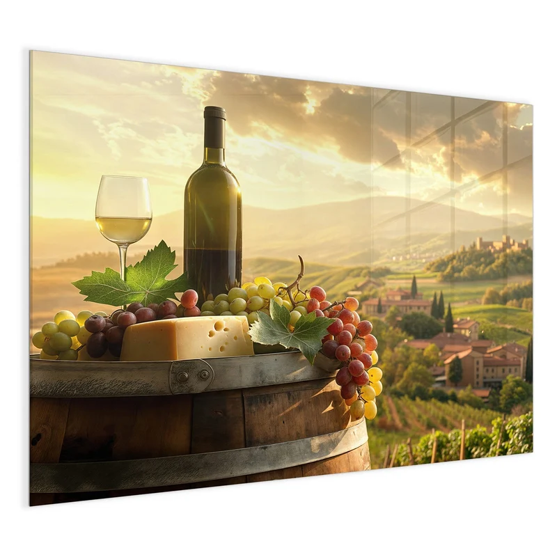 Magnettafel - Wein und Käse