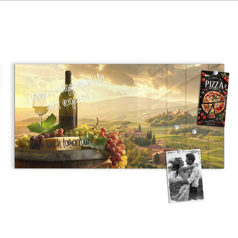 Magnettafel - Wein und Käse