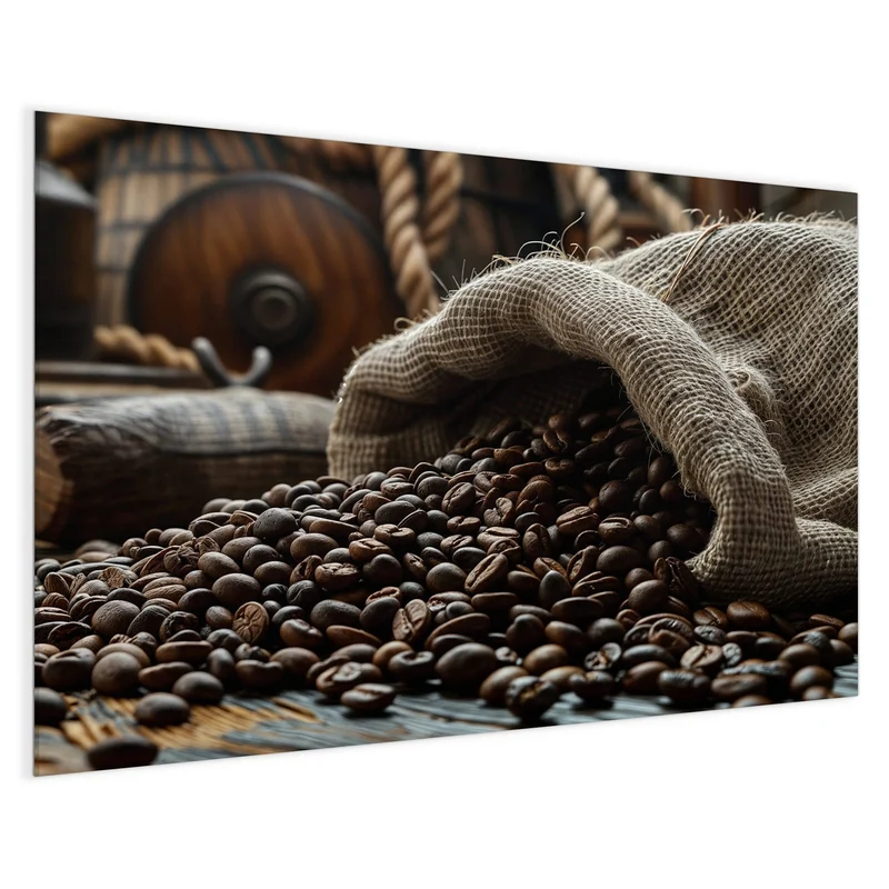 Magnettafel - Kaffeesack mit Bohnen