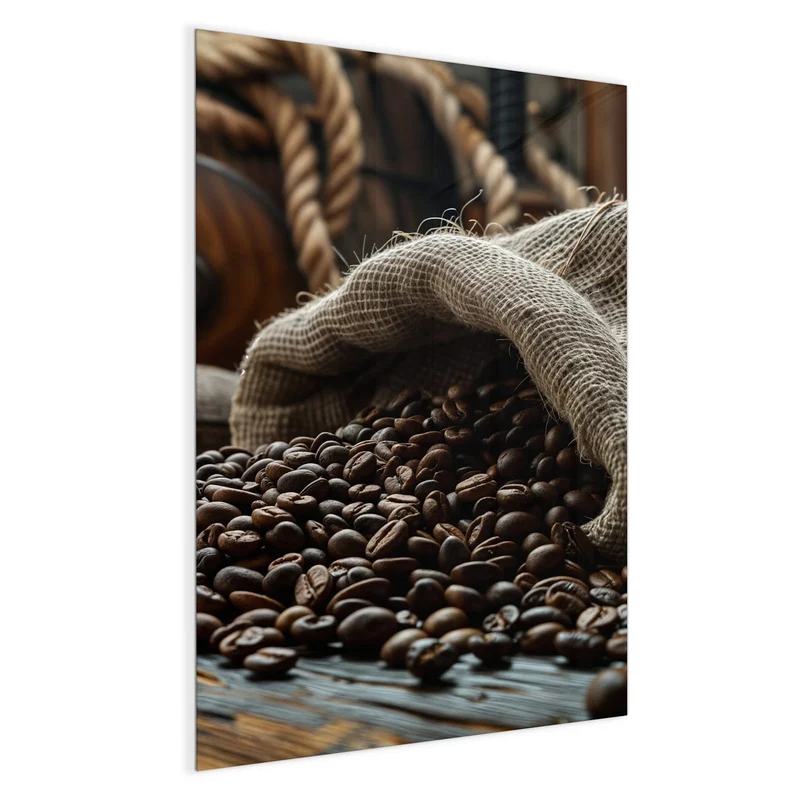 Magnettafel - Kaffeesack mit Bohnen