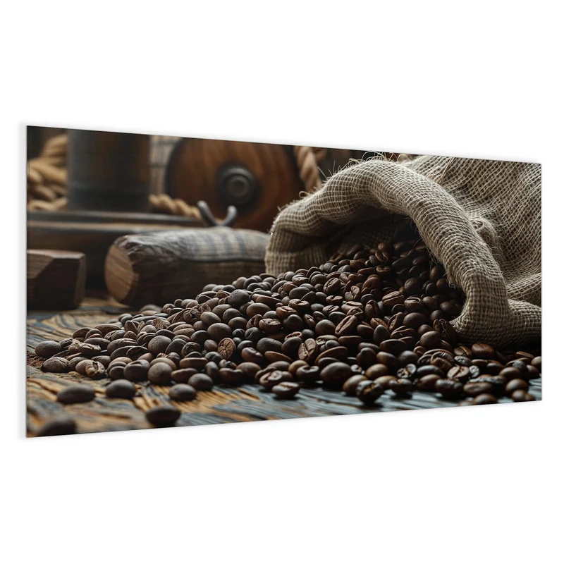 Magnettafel - Kaffeesack mit Bohnen