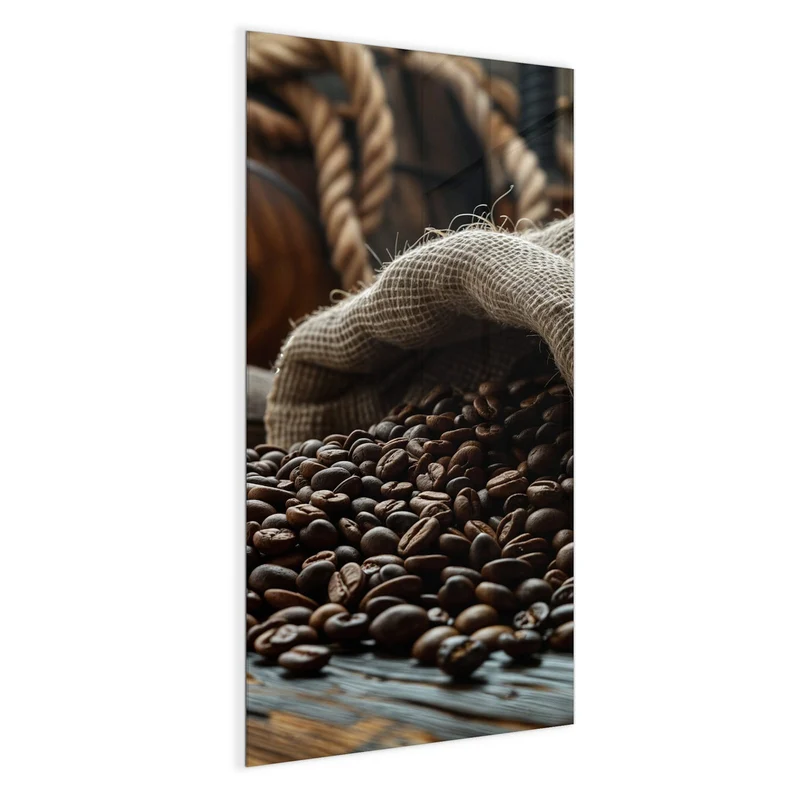 Magnettafel - Kaffeesack mit Bohnen