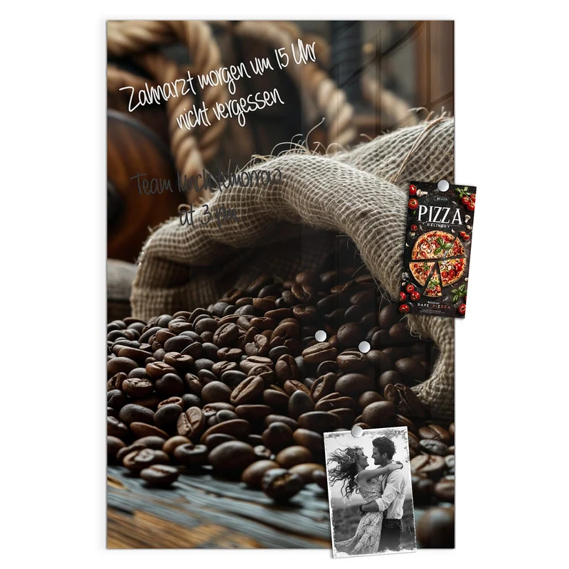 Magnettafel - Kaffeesack mit Bohnen