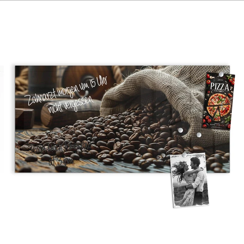 Magnettafel - Kaffeesack mit Bohnen