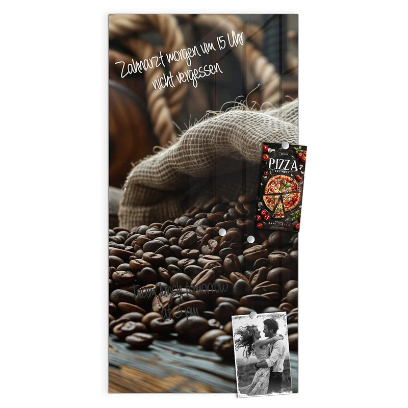 Magnettafel - Kaffeesack mit Bohnen