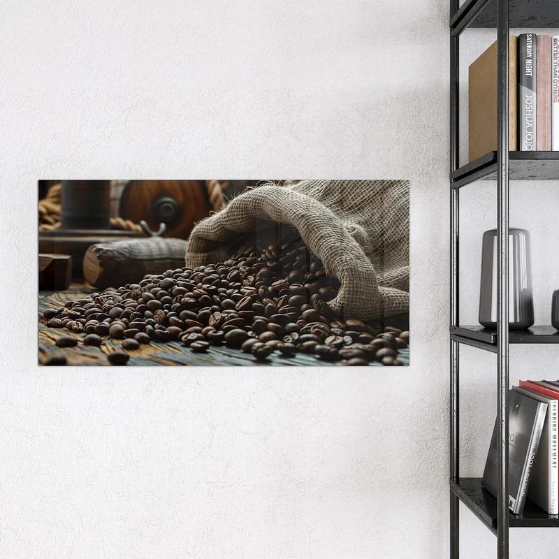 Magnettafel - Kaffeesack mit Bohnen