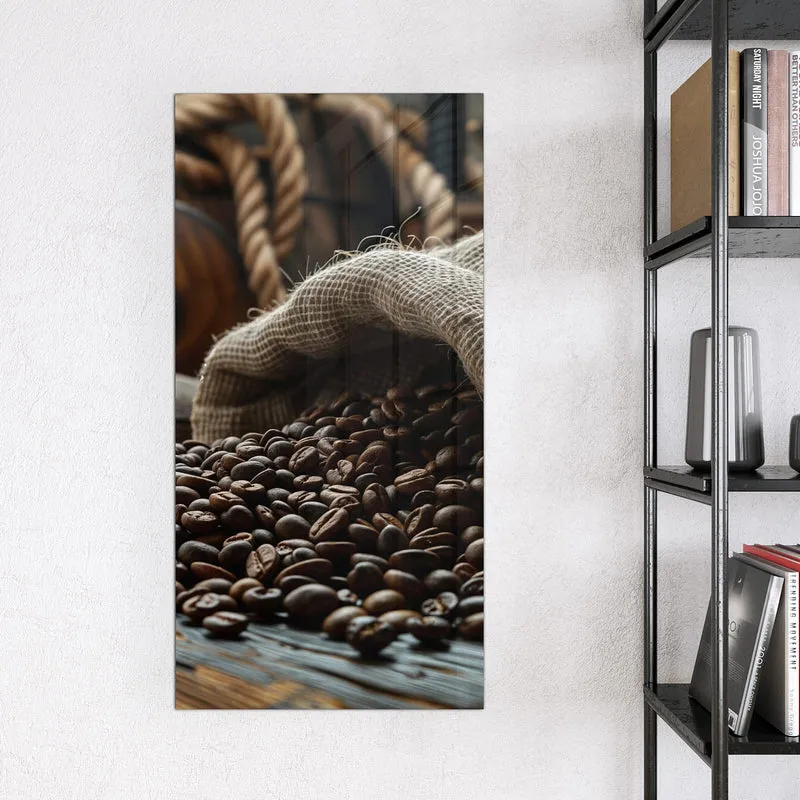 Magnettafel - Kaffeesack mit Bohnen