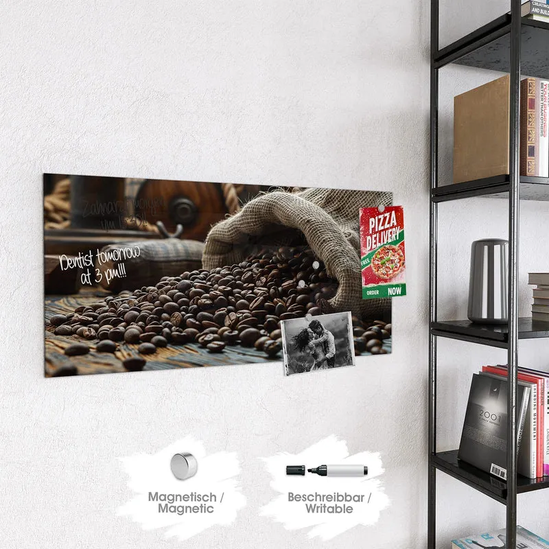 Magnettafel - Kaffeesack mit Bohnen