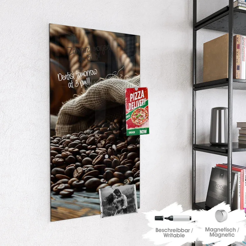 Magnettafel - Kaffeesack mit Bohnen