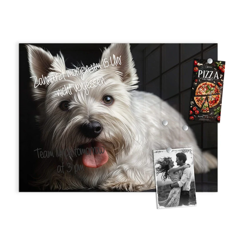 Magnettafel - Weißer Terrier