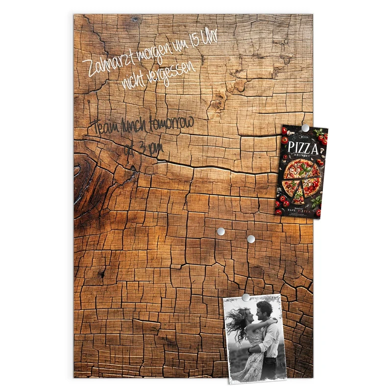 Magnettafel - Vintage Holzmaserung