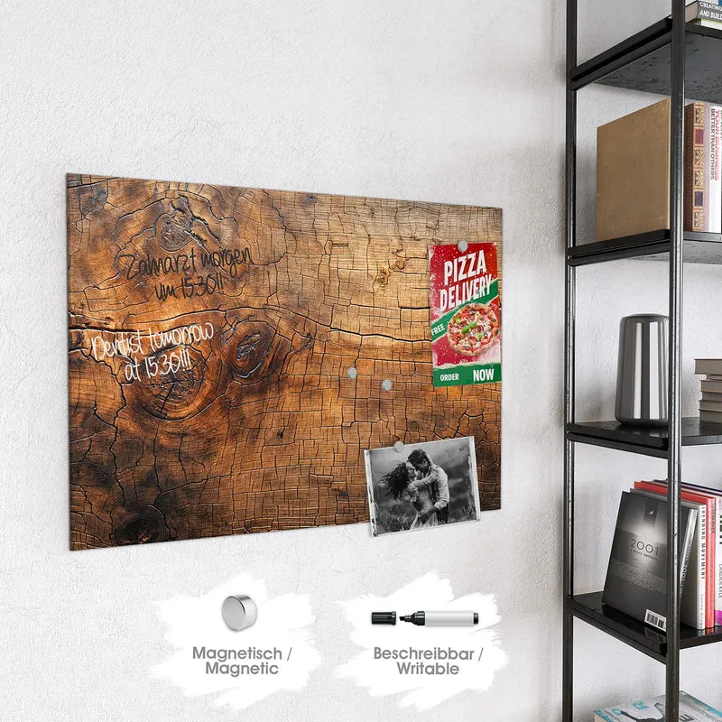 Magnettafel - Vintage Holzmaserung