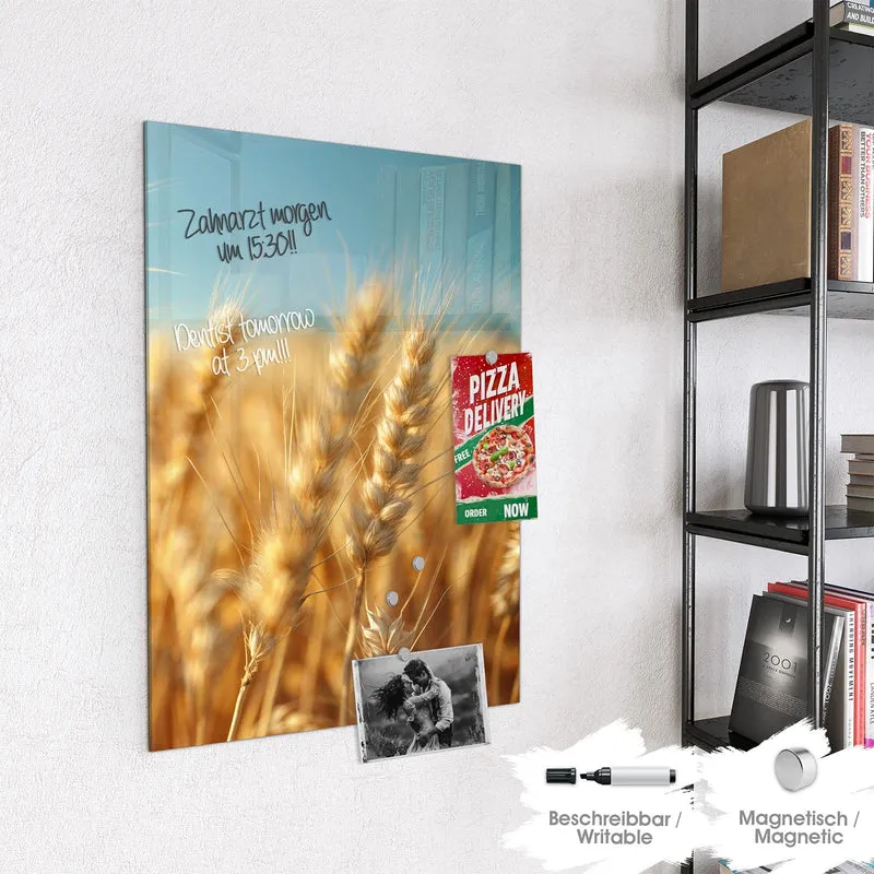 Magnettafel - Weizen im Sonnenlicht
