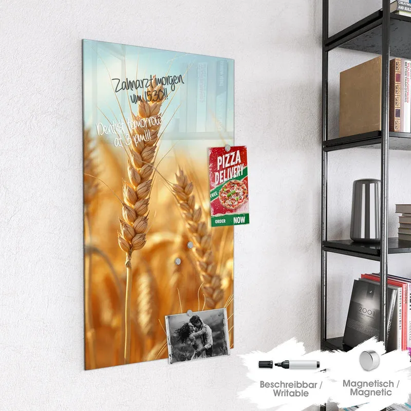 Magnettafel - Weizen im Sonnenlicht