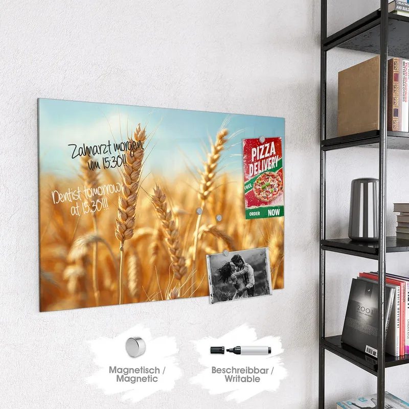 Magnettafel - Weizen im Sonnenlicht