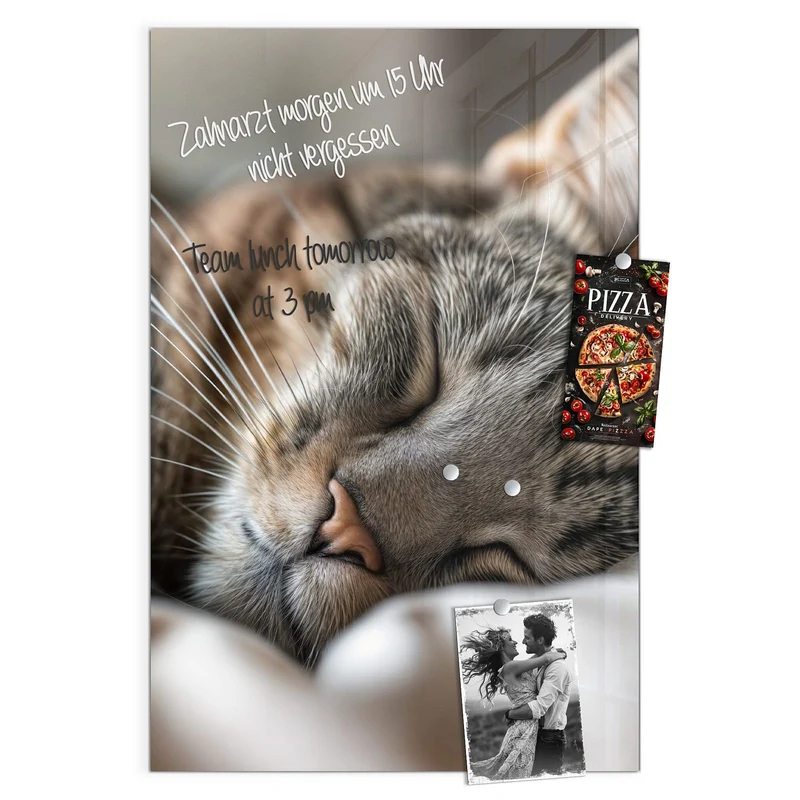 Magnettafel - Schlummernde Katze