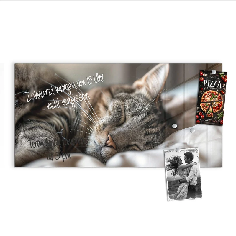 Magnettafel - Schlummernde Katze
