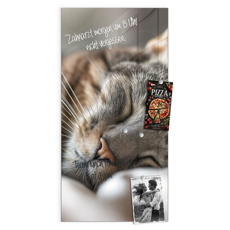 Magnettafel - Schlummernde Katze