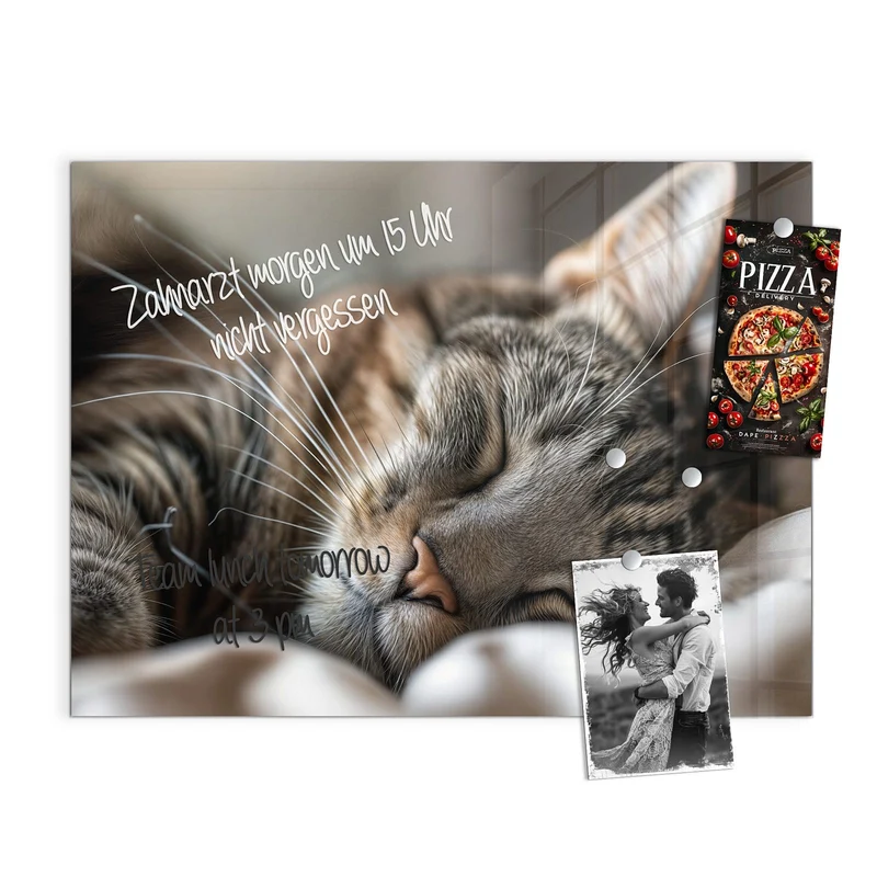 Magnettafel - Schlummernde Katze