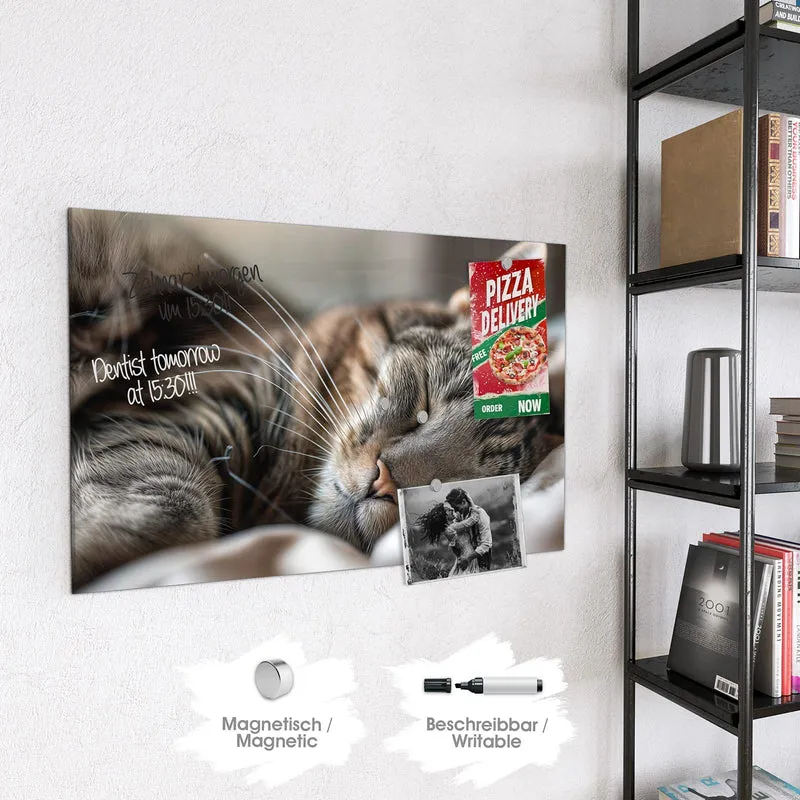 Magnettafel - Schlummernde Katze