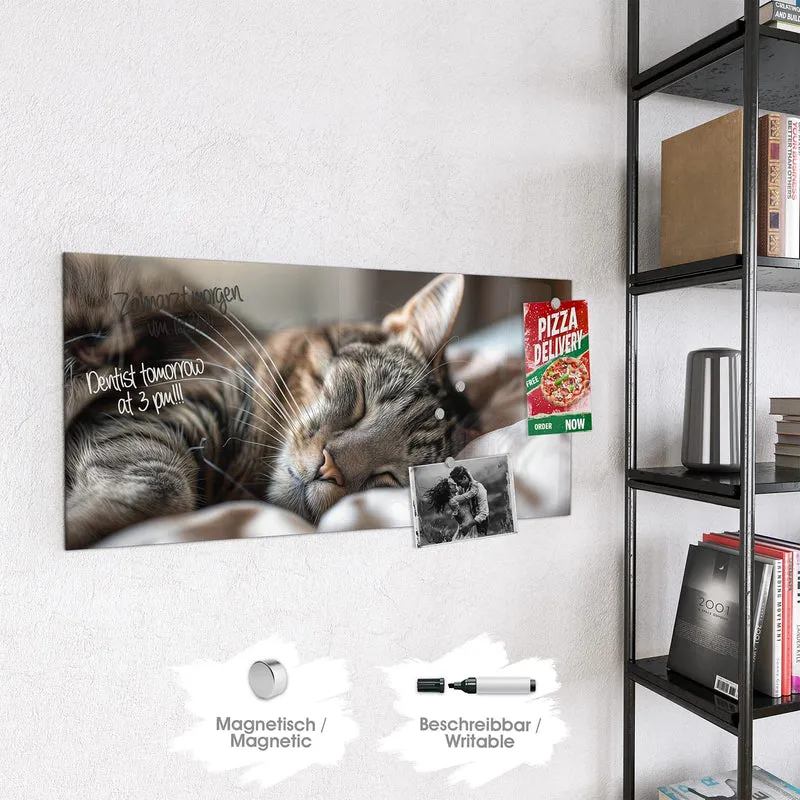 Magnettafel - Schlummernde Katze
