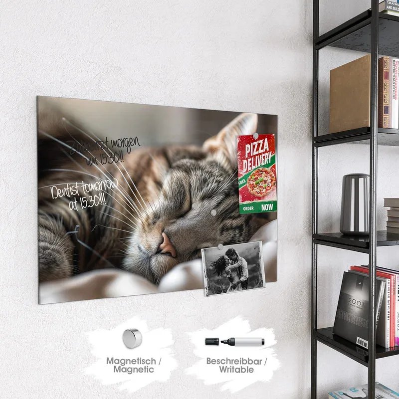 Magnettafel - Schlummernde Katze