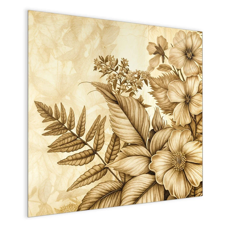 Magnettafel - Botanik in Sepia