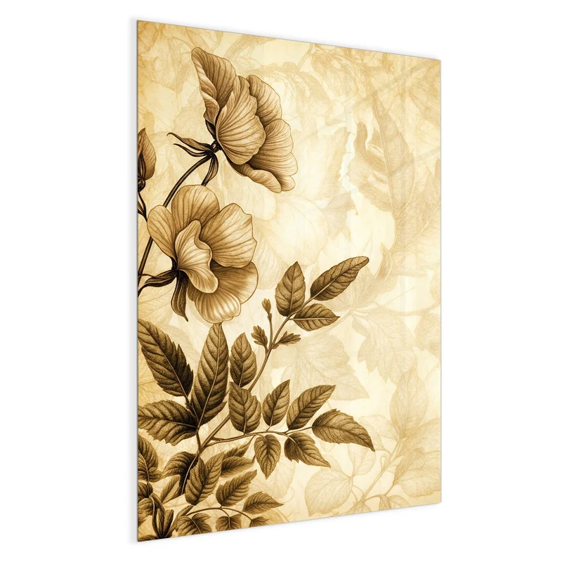 Magnettafel - Botanik in Sepia