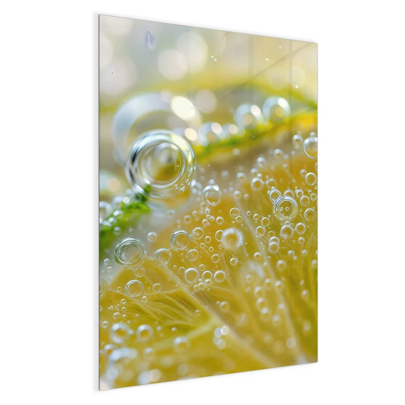 Magnettafel - Zitrone im Sprudel