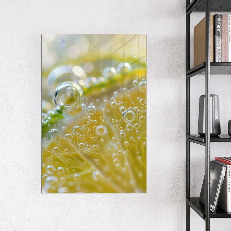Magnettafel - Zitrone im Sprudel