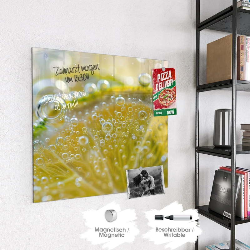 Magnettafel - Zitrone im Sprudel