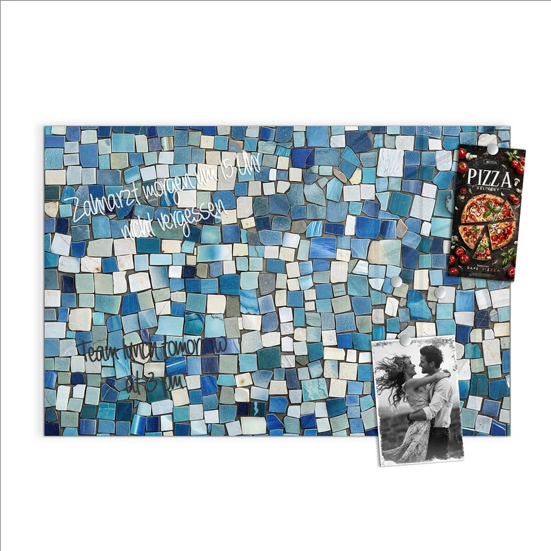 Magnettafel - Blaues Mosaik